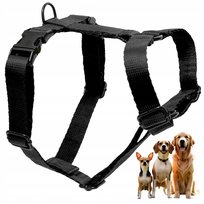 Szelki dla psa typu guard bezuciskowe mocne regulowane czarne rozmiar S Yourdog