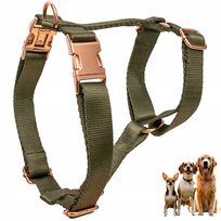 Szelki dla psa typu guard bezuciskowe mocne regulowane Khaki rozmiar XL Yourdog