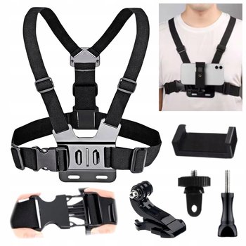 Szelki na klatkę piersiową uchwyt do telefonu uchwyt do GoPro kamer sportowych 5w1 - Inna marka