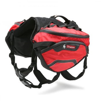 Szelki - plecak dla psa Travel czerwony L - Truelove