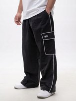 Szerokie Spodnie Kreszowe Baggy Męskie Czarne Skate Cargo Lucky Dice M inna (Inny)