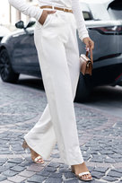 Szerokie spodnie z gumą w pasie Darren M ecru