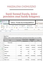 Sześć formuł Excela, które powinien znać każdy księgowy - ebook mobi Chomuszko Magdalena