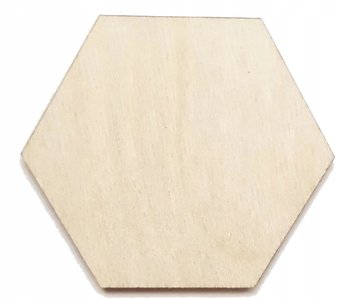 Sześciokąt hex hexagon 4cm sklejka 3mm 50 sztuk - Pamario