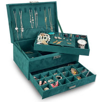 Szkatułka na biżuterię kuferek organizer elegancki na kluczyk BSB02 Bestif