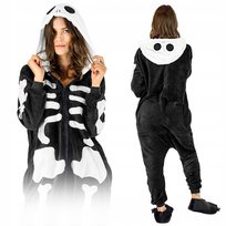 Szkielet kigurumi onesie piżama damska ciepła kombinezon przebranie L Onesies
