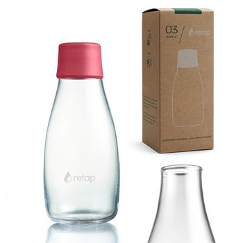 Szklana butelka na wodę Retap Original 300 ml - Raspberry Red - RETAP