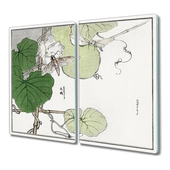 Szklana deska 2x30x52 Gałąź liście owady z grafiką, Coloray - Coloray