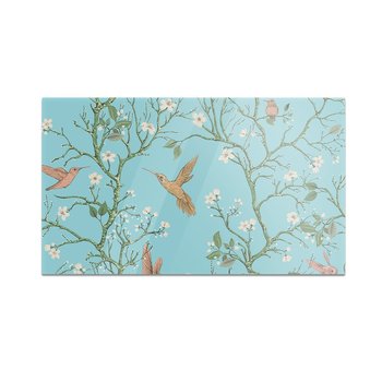 Szklana deska do krojenia HOMEPRINT Koliber z kwitami wiśni 60x52 cm - HOMEPRINT