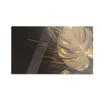 Szklana deska do krojenia HOMEPRINT Złoty liść monstery 60x52 cm - HOMEPRINT