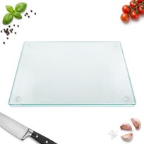 SZKLANA DESKA DO KROJENIA KUCHENNA HARTOWANA PRZEZROCZYSTA 25X35 CM Sokomedica