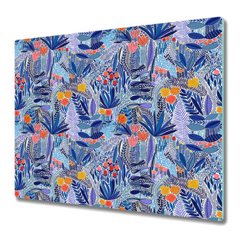 Szklana Deska Kuchenna z nadrukiem 60x52 cm - Dzikie kwiaty - Coloray