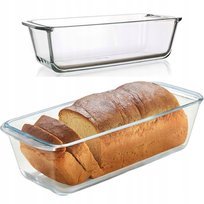 SZKLANA FORMA DO PIECZENIA CHLEBA KEKSÓWKA LUXITO 28cm NACZYNIE ŻAROODPORNE