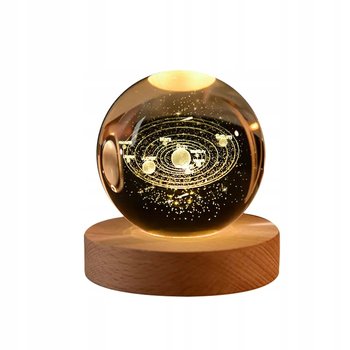 SZKLANA KULA Lampka 3D NOCNA 6cm Zasilana USB dla DZIECI Układ Słoneczny - Inny producent