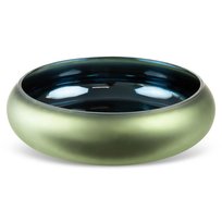 Szklana Misa Dekoracyjna Nadia 28X28X10 Zielona