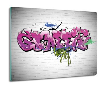 szklana osłonka z foto Graffiti wyraz mur 60x52, ArtprintCave - ArtPrintCave