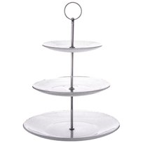 Szklana patera ORION, srebrna, 3 cm