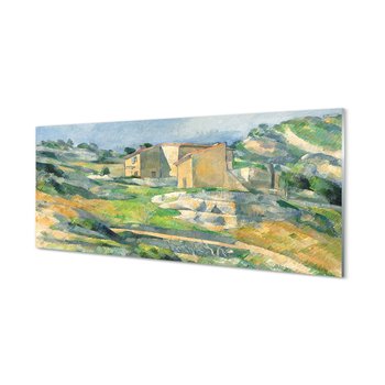 Szklana płyta Malowany dom na wzgórzu 125x50 cm - Tulup