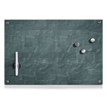 Szklana tablica magnetyczna, Stonewall + 3 magnesy, 60x40 cm, ZELLER - Zeller