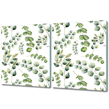 Szklane Deski Kuchenne - Dekoracyjny Element - 2x 40x52 cm - Eukaliptus kwiatowy - Coloray