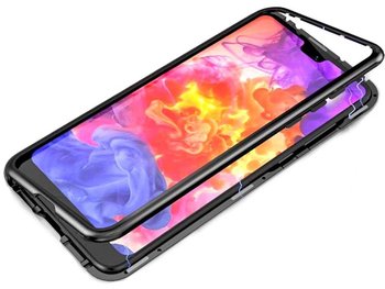 Szklane etui magnetic case do Huawei P20 Czarne - 4kom