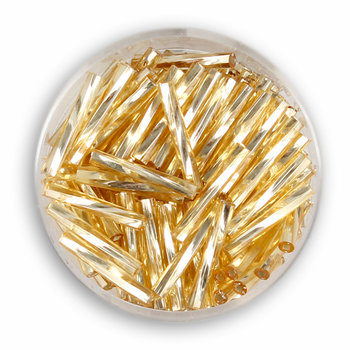 Szklane patyczki, złote, 12 mm, 15 g