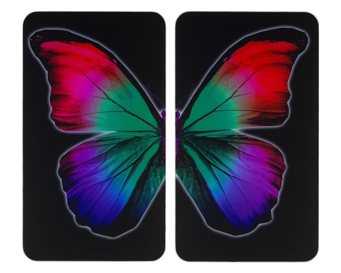 Szklane płyty ochronne WENKO Butterfly By Night, 30x52 cm, 2 szt.