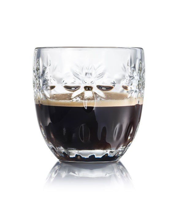 Szklanka do espresso KWIATY, przezroczysta, 100ml