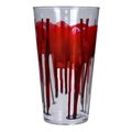 Szklanka KUBEK przezroczysta Zakrwawiona Sztuczna Krew 15cm 400ml HALLOWEEN - ABC