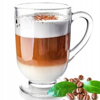 SZKLANKA Z UCHEM DO KAWY LATTE CAPPUCCINO NAPOJÓW 300ml