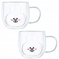Szklanki termiczne 280 ml dla dzieci komplet 2 sztuki MG Home Kids KRÓLIK
