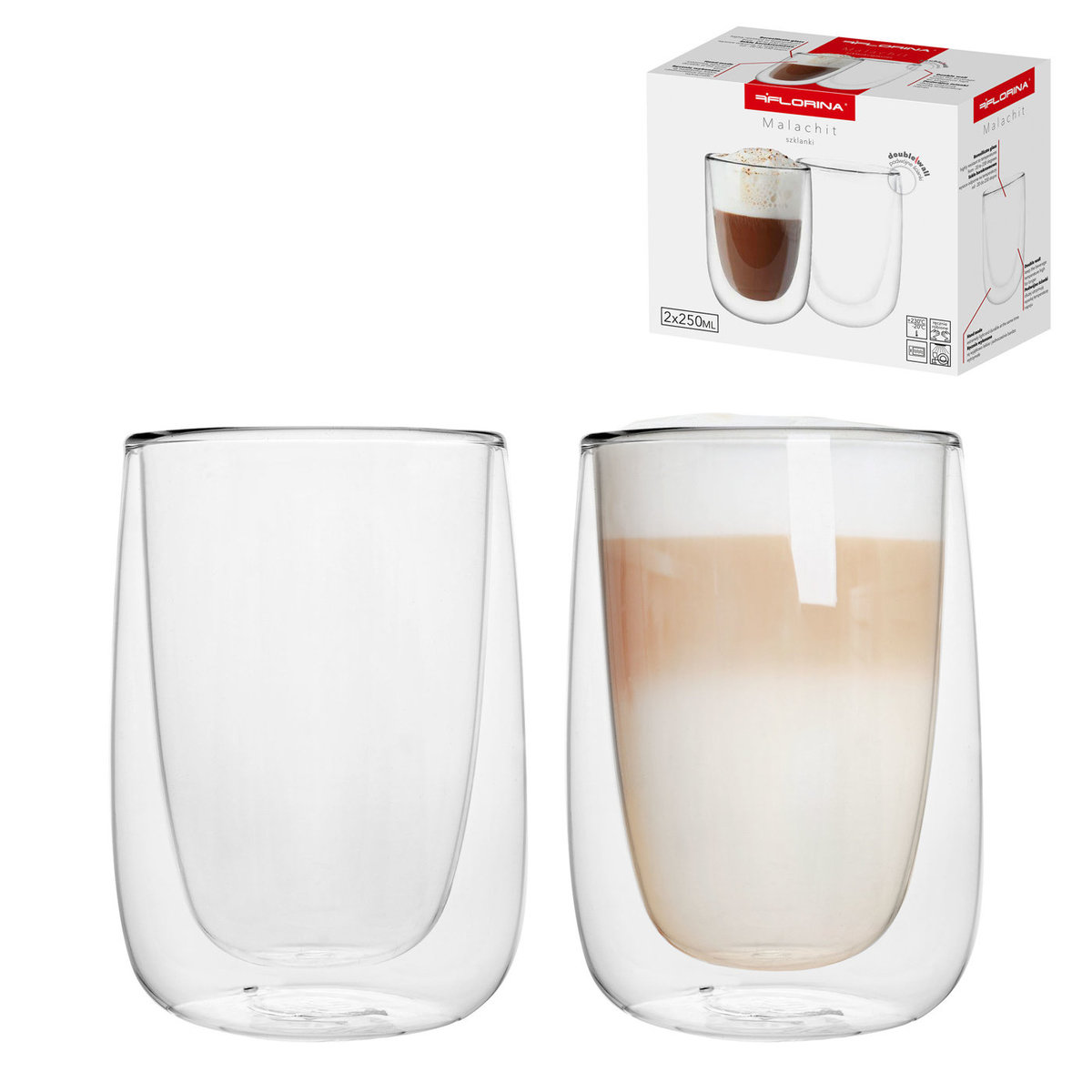 SzKLANKI TERMICZNE Florina MALACHIT 2 SZTUKI 250ML