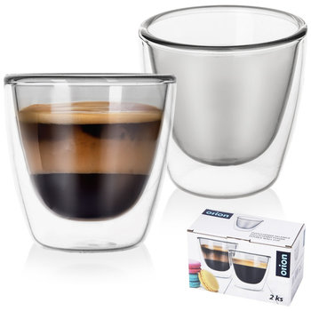 Szklanki termiczne z podwójną ścianką do kawy espresso DOUBLE 90 ml 2 szt. - Orion