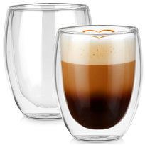 Szklanki termiczne z podwójną ścianką do kawy i herbaty 370 ml 2 szt.