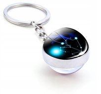 Szklany breloczek do kluczy byk znaki zodiaku prezent dobry horoskop wróżby Breloczek do kluczy