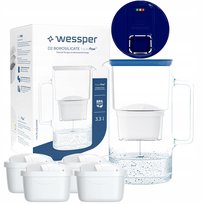 Szklany dzbanek filtrujący Wessper Aquamax z licznikiem LED 3l + 5x Filtr