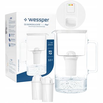 Szklany dzbanek filtrujący Wessper FutureFlow Aquaclassic + 3x Filtr Wkład - Wessper