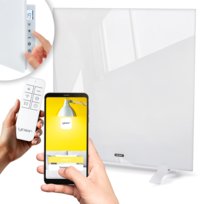 Szklany Grzejnik na podczerwień Yoer 400W Elektryczny Promiennik Łazienkowy Yoer