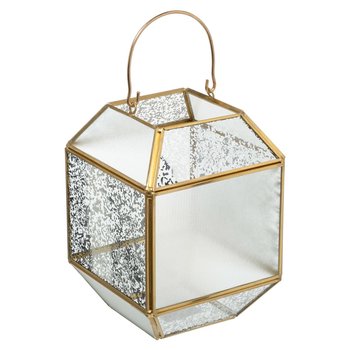 Szklany lampion, 14 x 14 x 20 cm - Fééric Lights and Christmas
