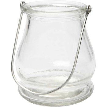 Szklany lampion dekoracyjny, 9 cm