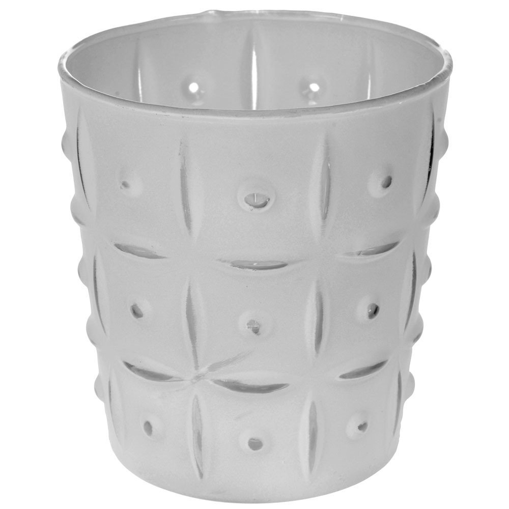 Szklany lampion dekoracyjny HOME STYLING COLLECTION, biały, 9,5 cm