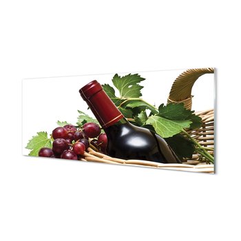 Szklany panel do kuchni Kosz winogrona wino 125x50 cm - Tulup