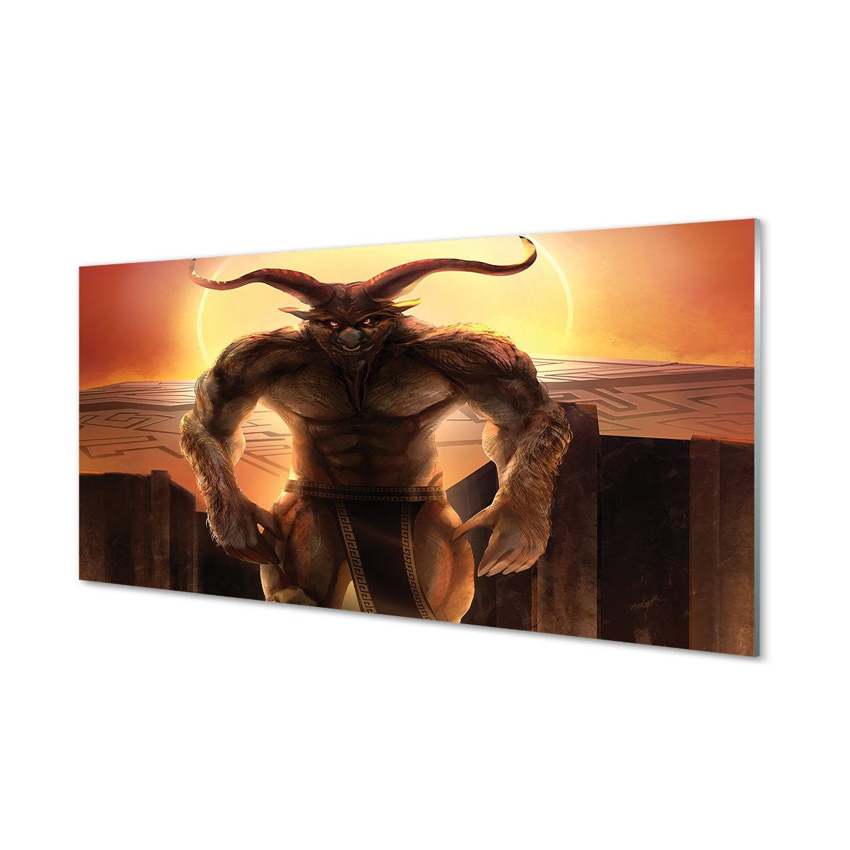 Szklany panel + klej Zachód słońca postać 120x60
