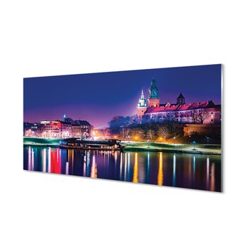 Szklany panel Kraków Miasto noc rzeka 120x60 cm - Tulup