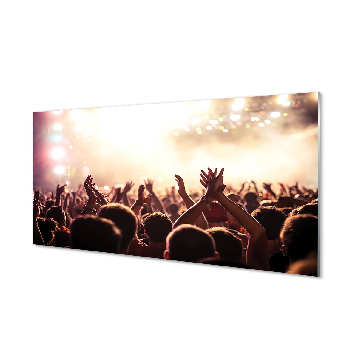 Szklany panel ścienny + klej Ludzie koncert 120x60