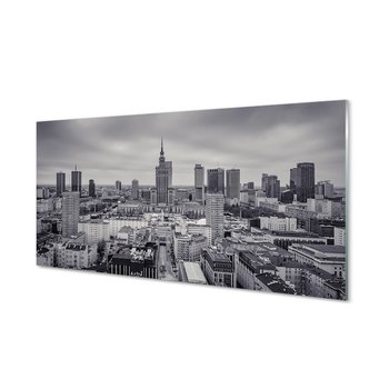 Szklany panel Warszawa Wieżowce panorama 120x60 cm - Tulup