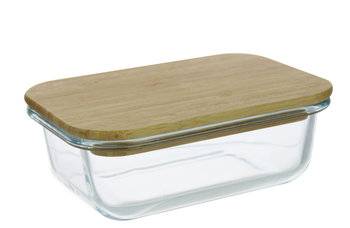 Szklany pojemnik do żywności z bambusową pokrywką 640ml - AD.CON