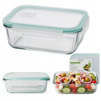 Szklany Pojemnik Obiadowy na Żywność LUNCH BOX do Szkoły Pracy Śniadaniówka