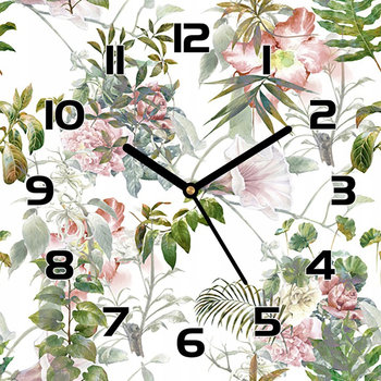 Szklany zegar na prezentTropikalny ogród 30x30 cm - Inny producent