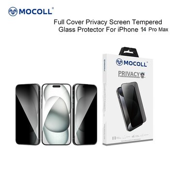 Szkło hartowane 2,5D Full Privacy z ramką Mocoll do Apple iPhone 14 Pro Max - Mocoll